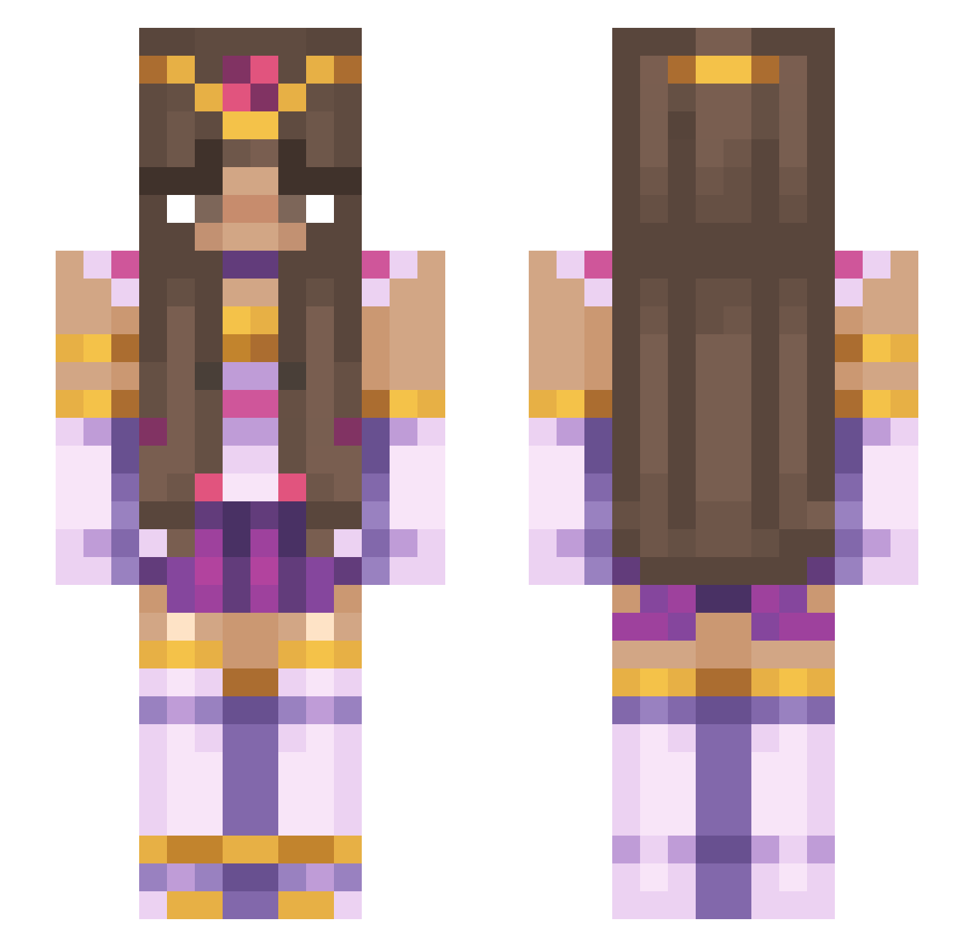 jaredinparis Minecraft skin, front and back view