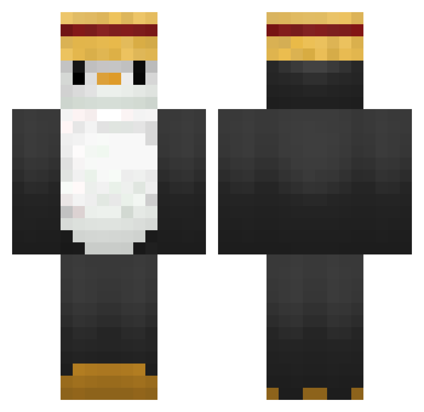zulpy Minecraft skin, front and back view