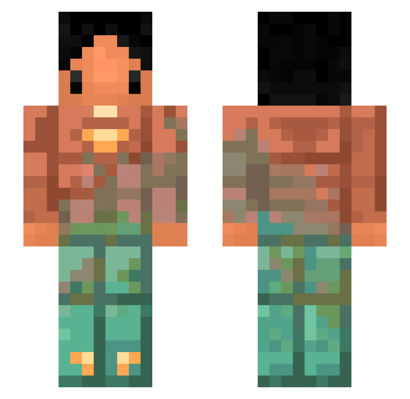 SzarPi_ Minecraft skin, front and back view