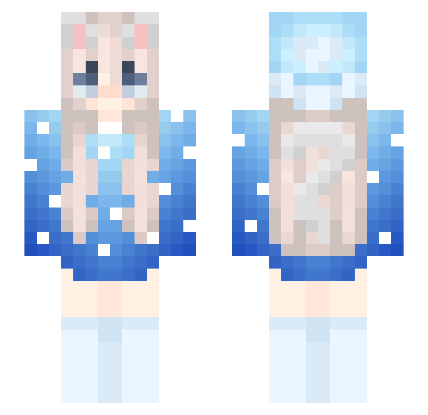 aydensimp Minecraft skin, front and back view