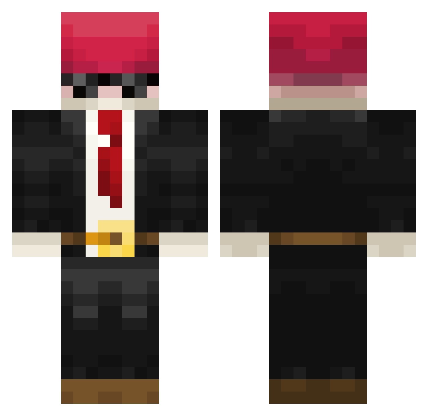 AgentRzodkiewa1 Minecraft skin, front and back view