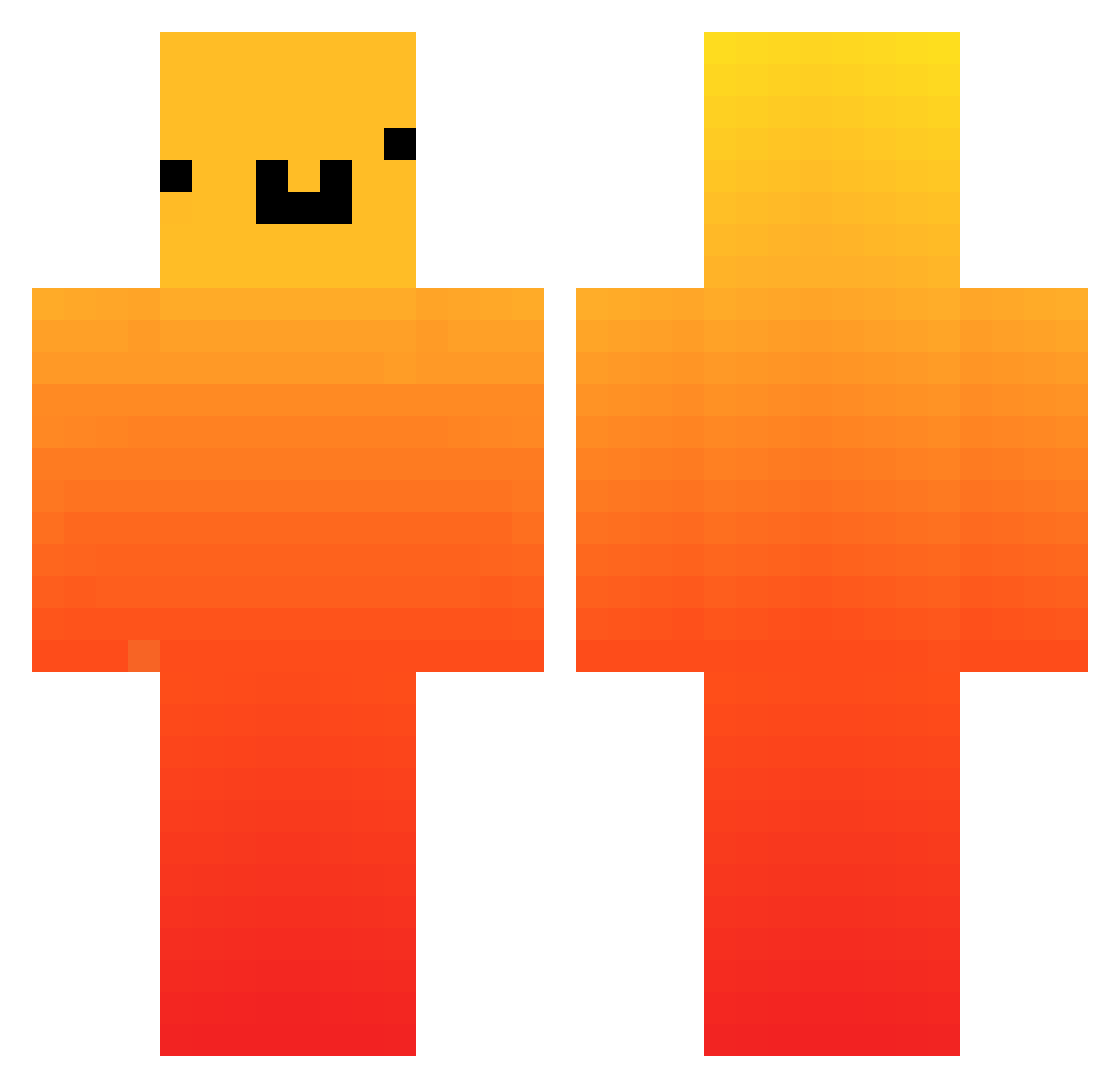 V0id3r Minecraft skin, front and back view