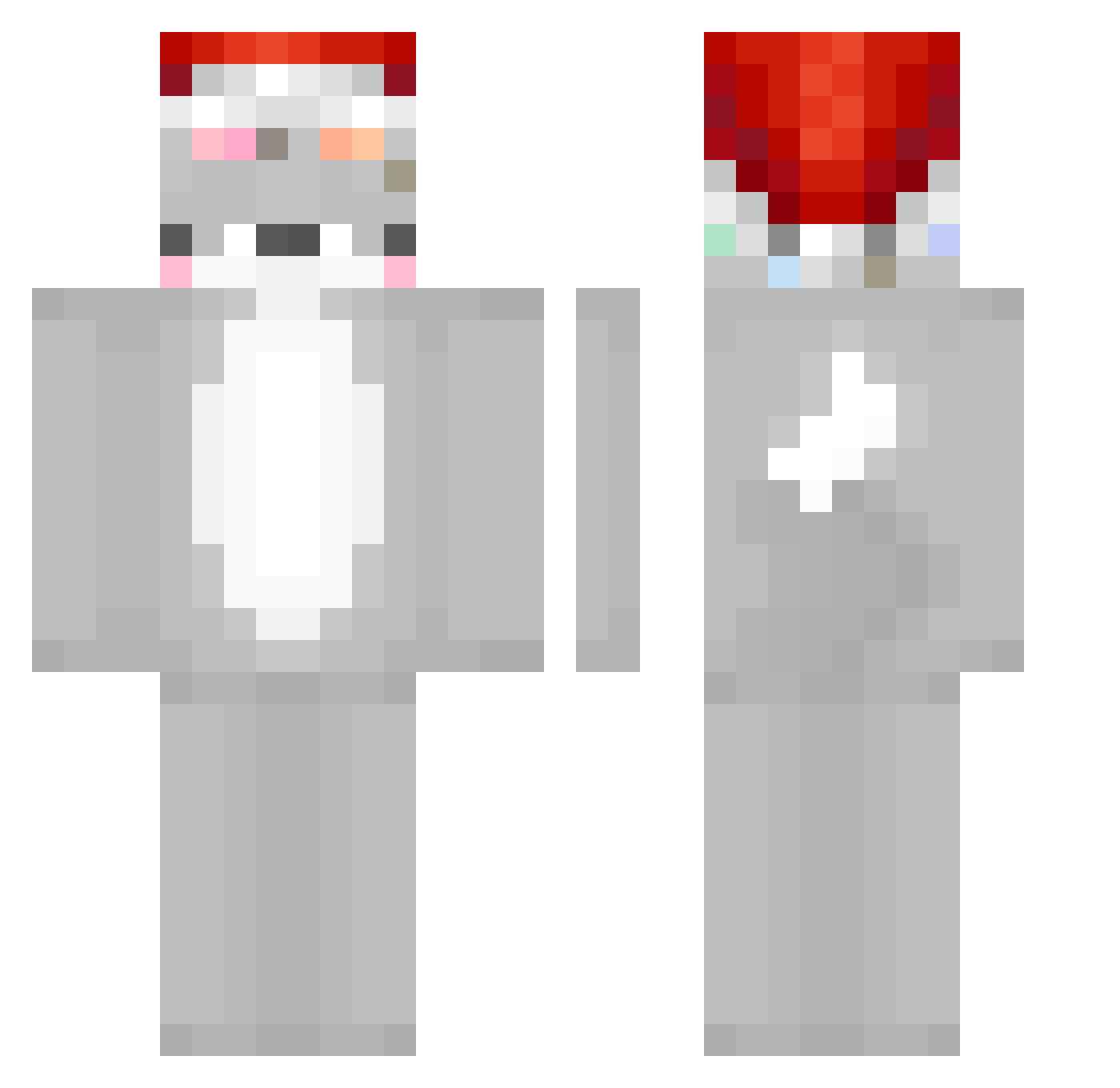 Sea_acau Minecraft skin, front and back view