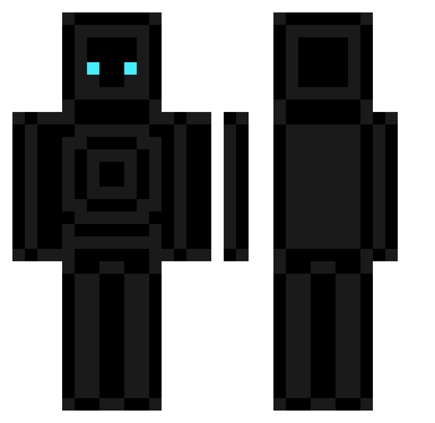 stompedon Minecraft skin, front and back view