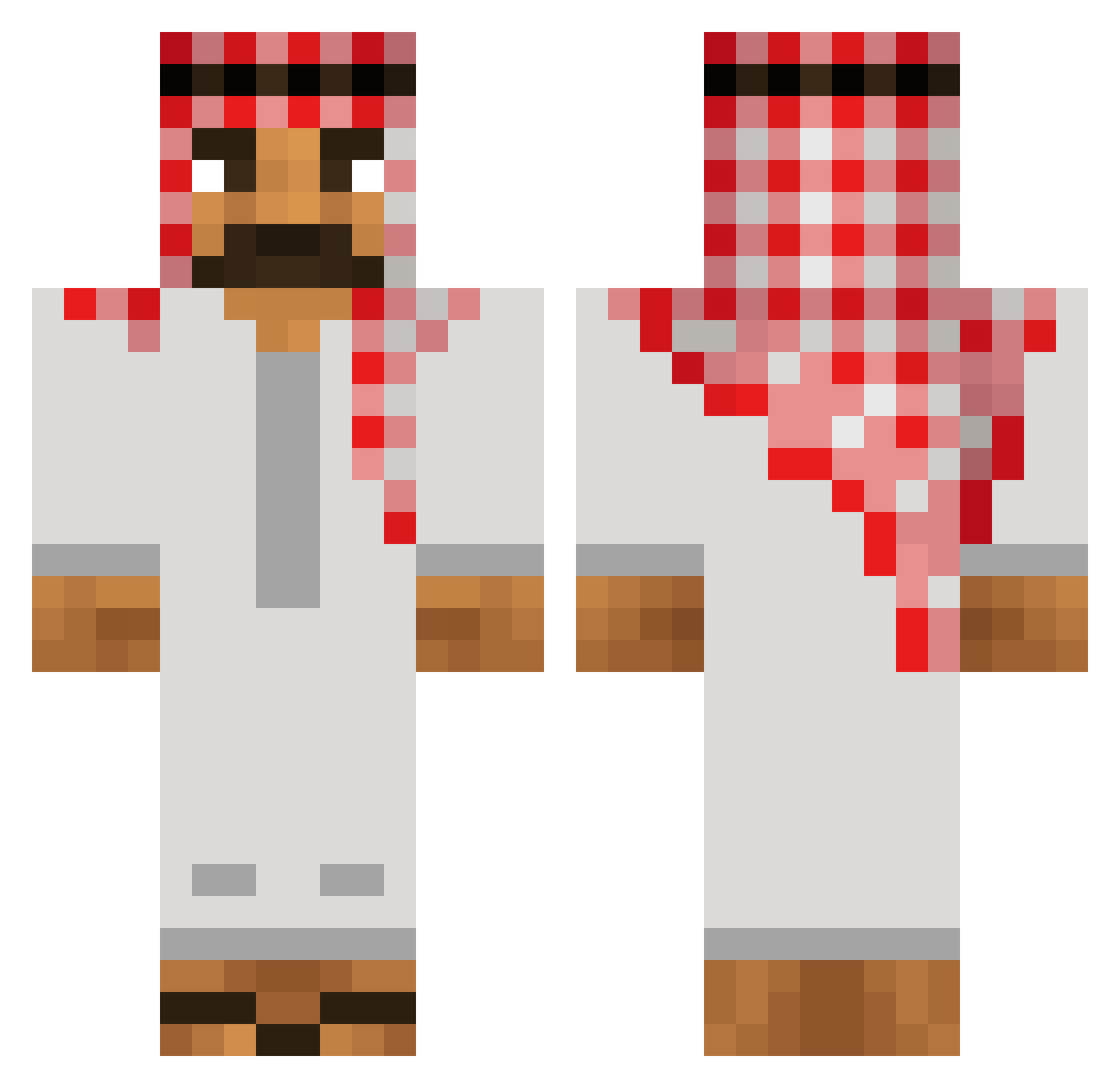 MamasBoy21 Minecraft skin, front and back view