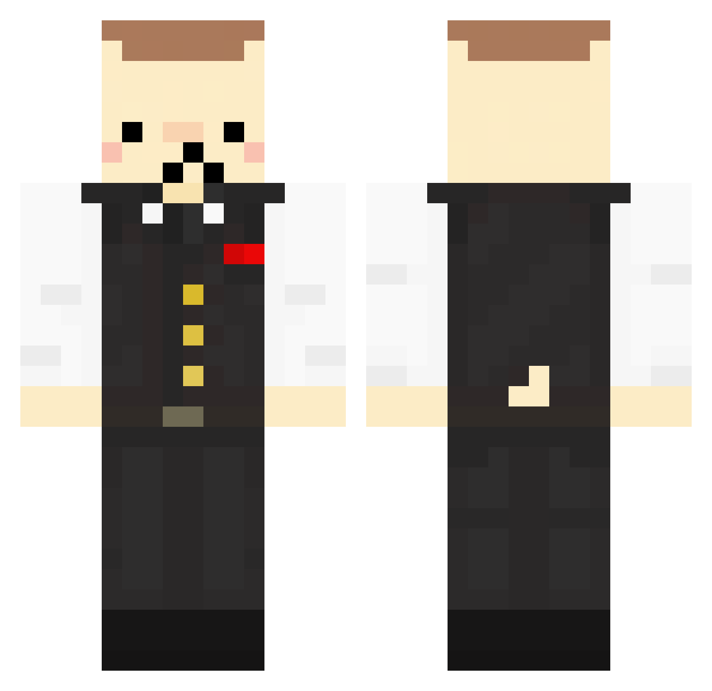 m3wy Minecraft skin, front and back view