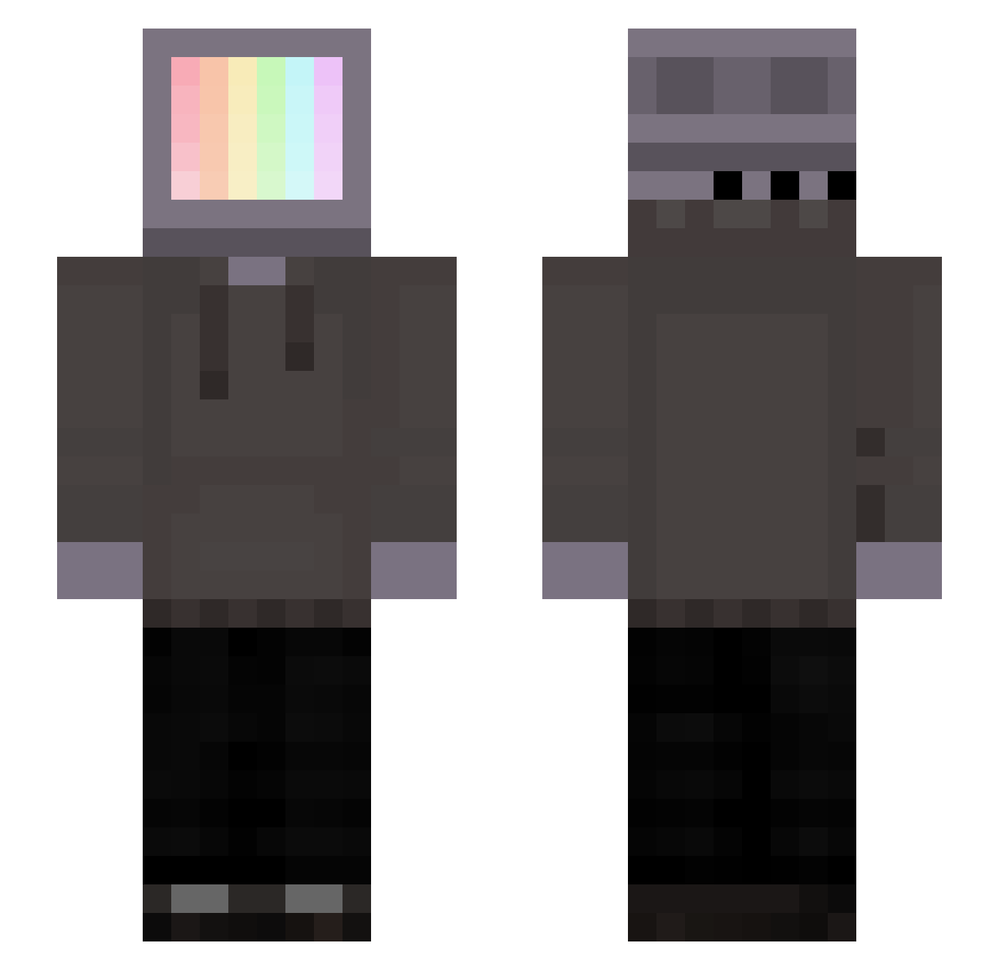 zSoul33 Minecraft skin, front and back view