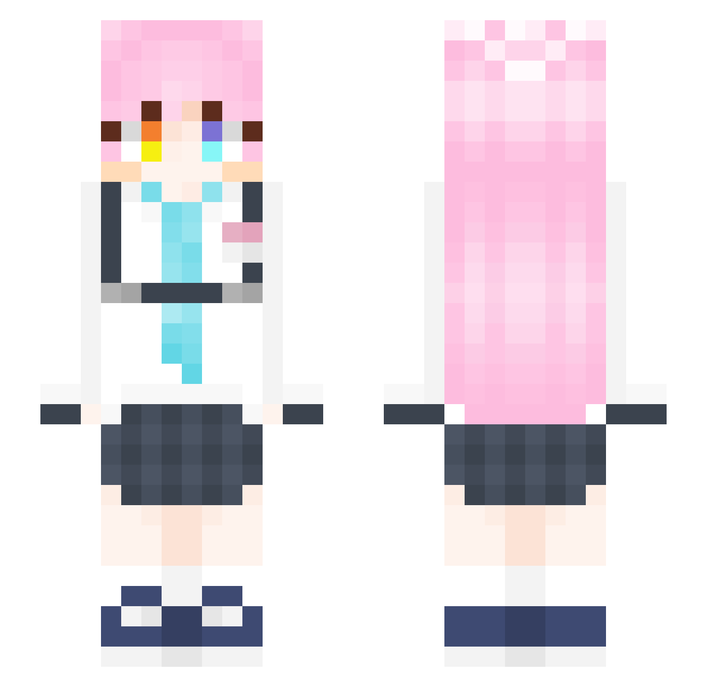 kitoo00 Minecraft skin, front and back view