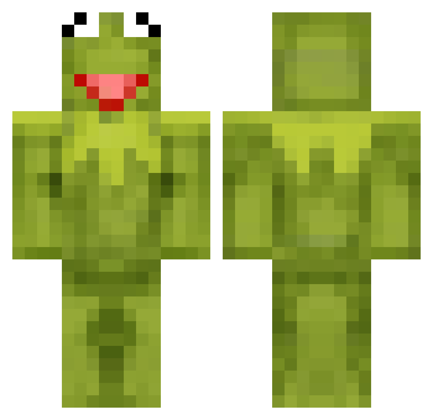 duewymonkeyape Minecraft skin, front and back view