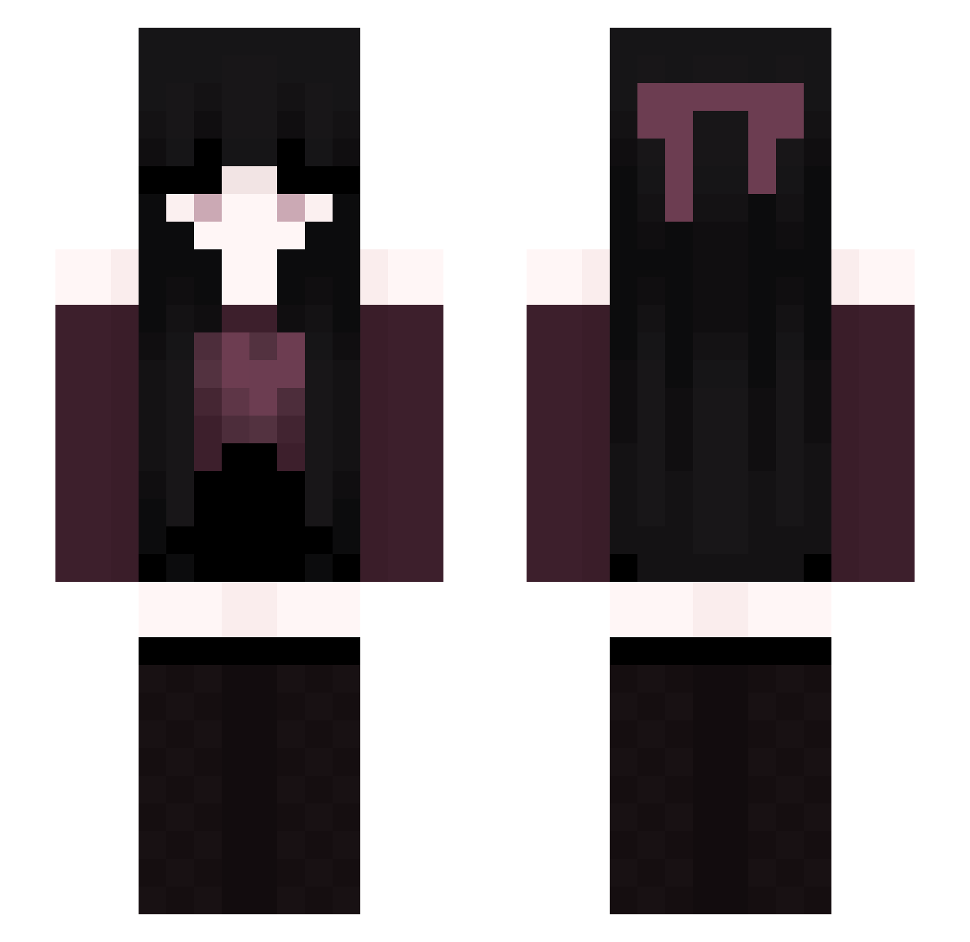 vckiie Minecraft skin, front and back view
