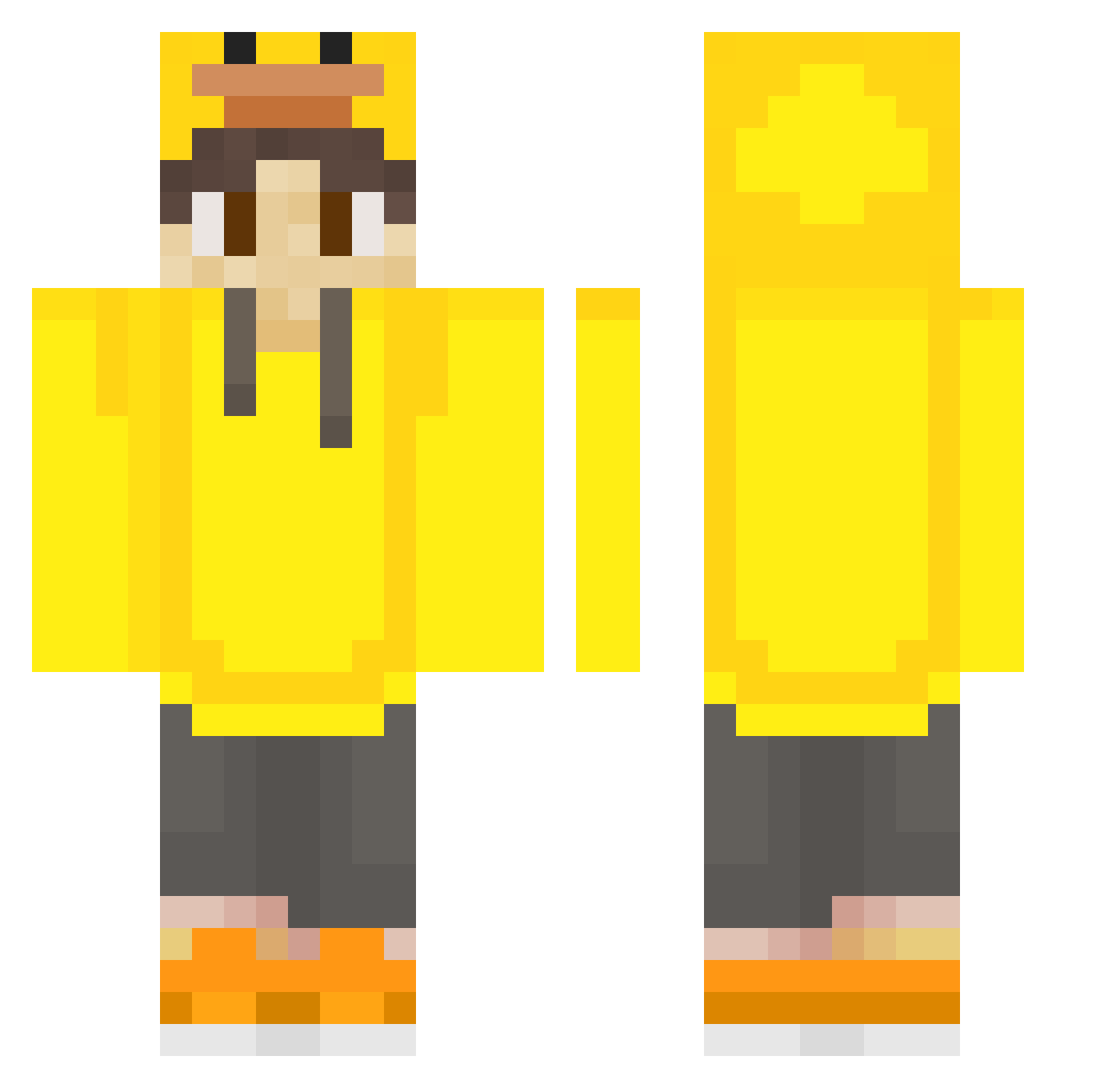 wikitorkox221 Minecraft skin, front and back view
