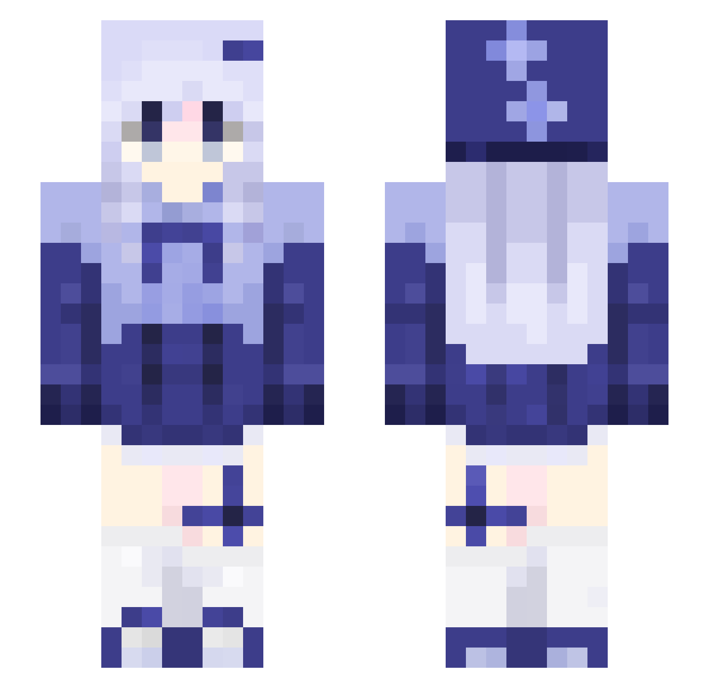 veerooni Minecraft skin, front and back view