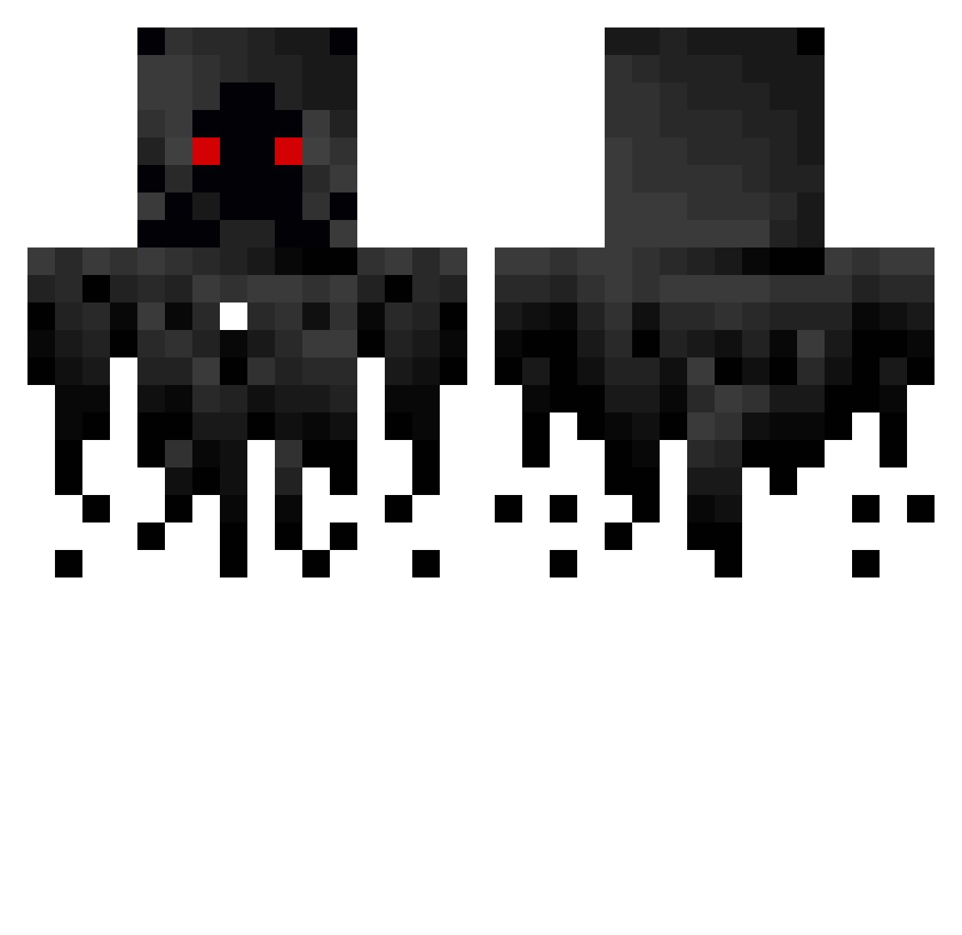 Blidesoggy942 Minecraft skin, front and back view