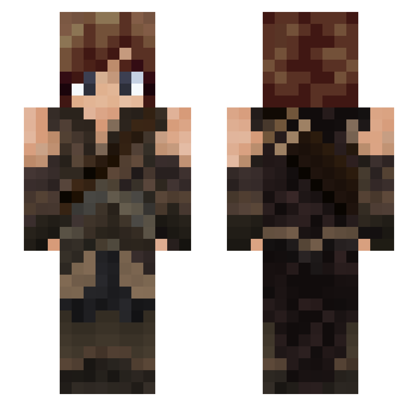PotatoPerson66 Minecraft skin, front and back view