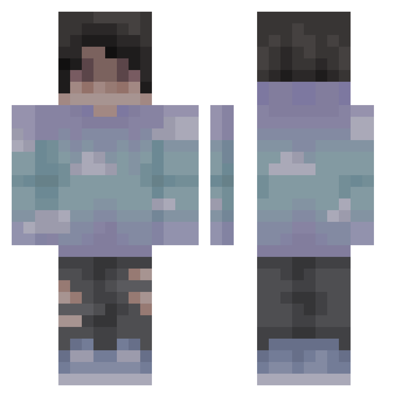 prismoo__ Minecraft skin, front and back view