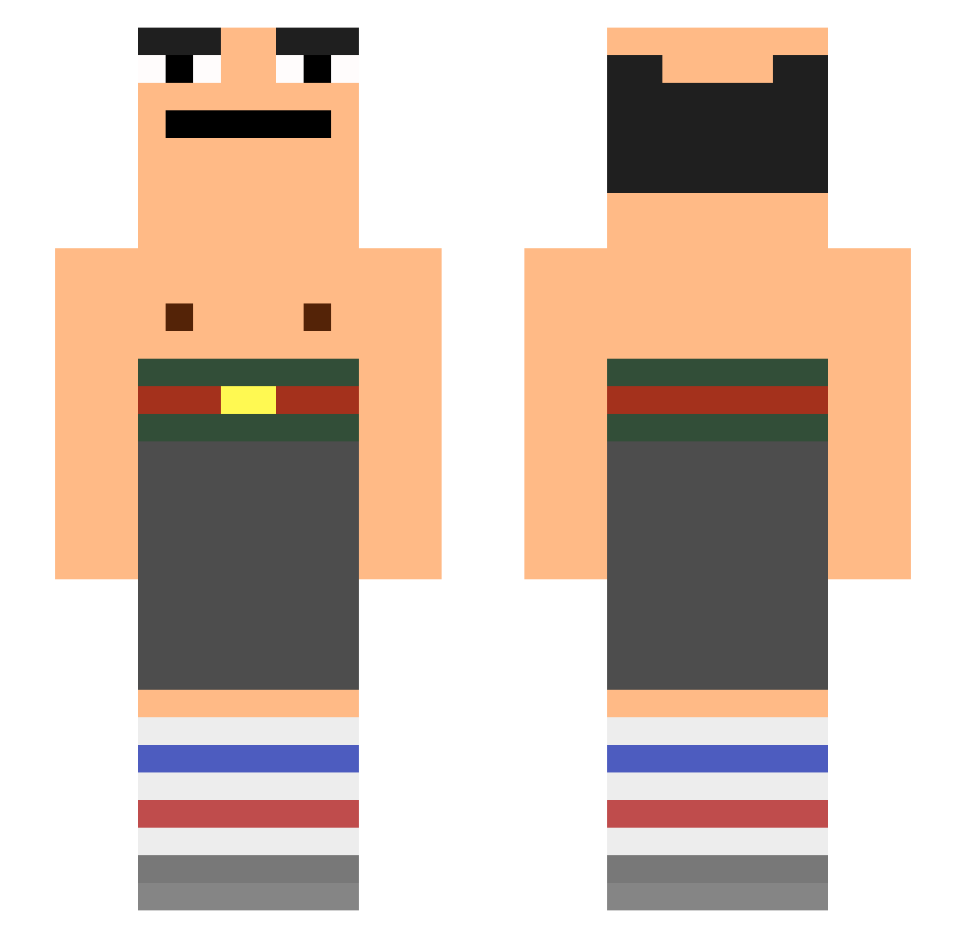Myrtiilleee_ Minecraft skin, front and back view