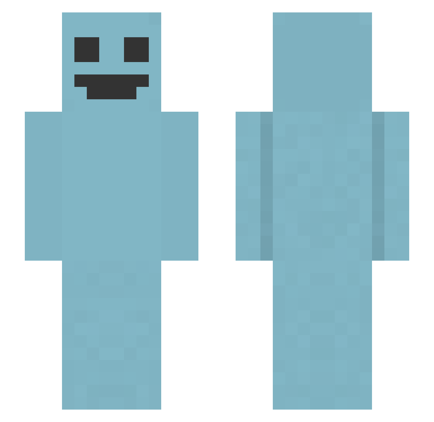 T4mkZzZ Minecraft skin, front and back view