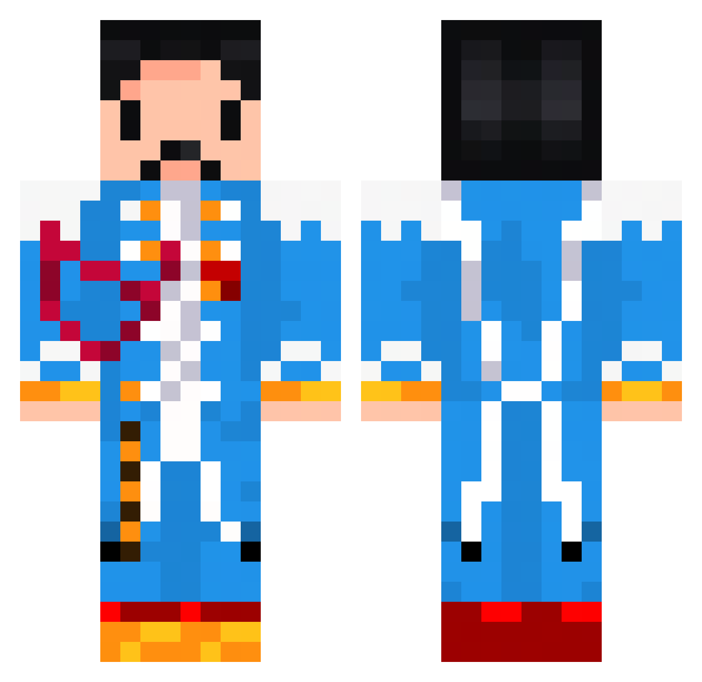 GioSophie Minecraft skin, front and back view