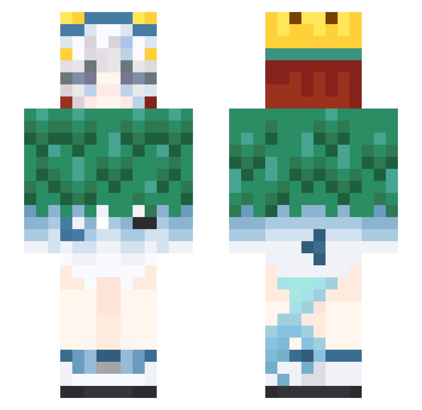 Morrissey_DG Minecraft skin, front and back view