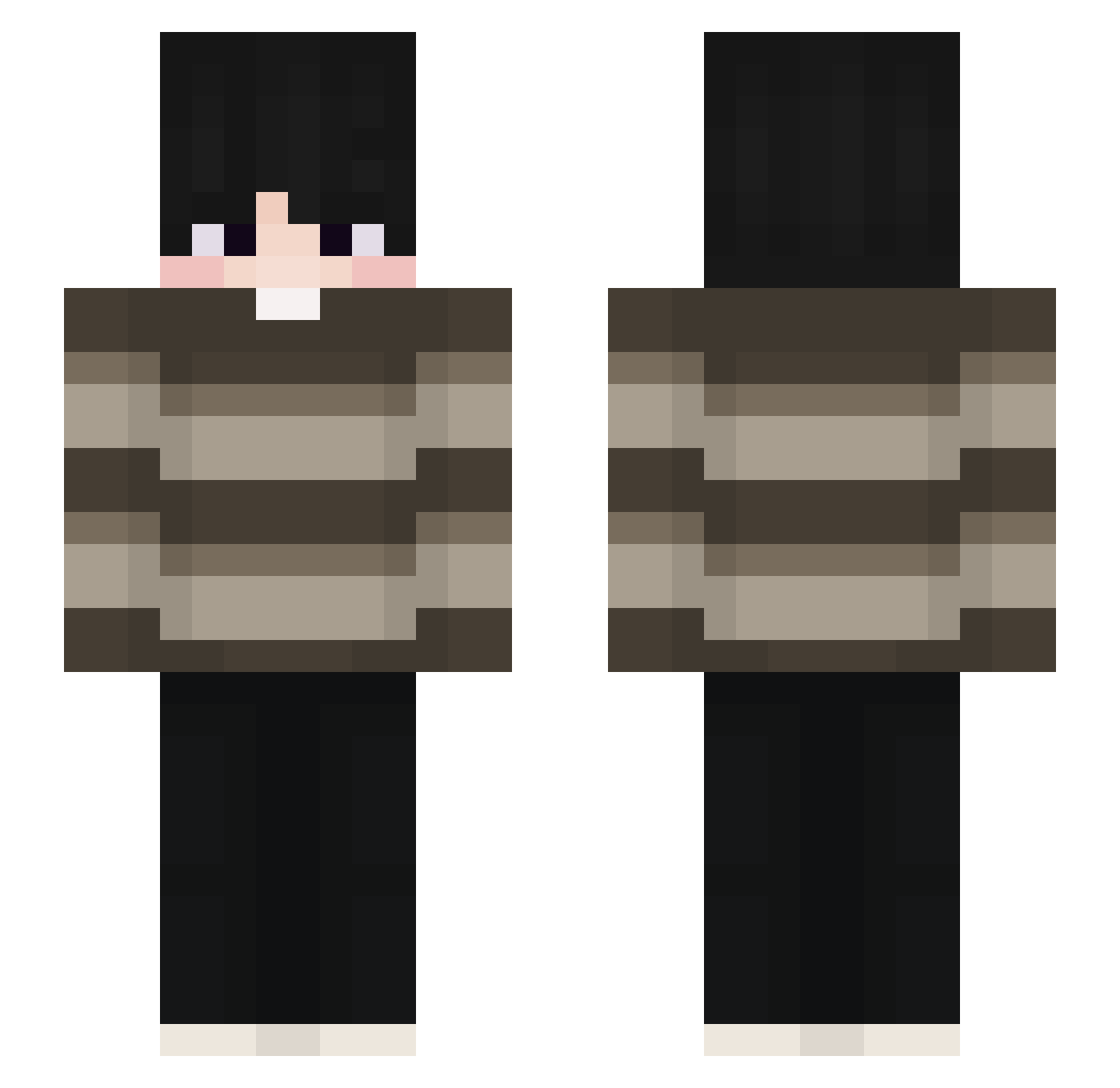 salatsk Minecraft skin, front and back view