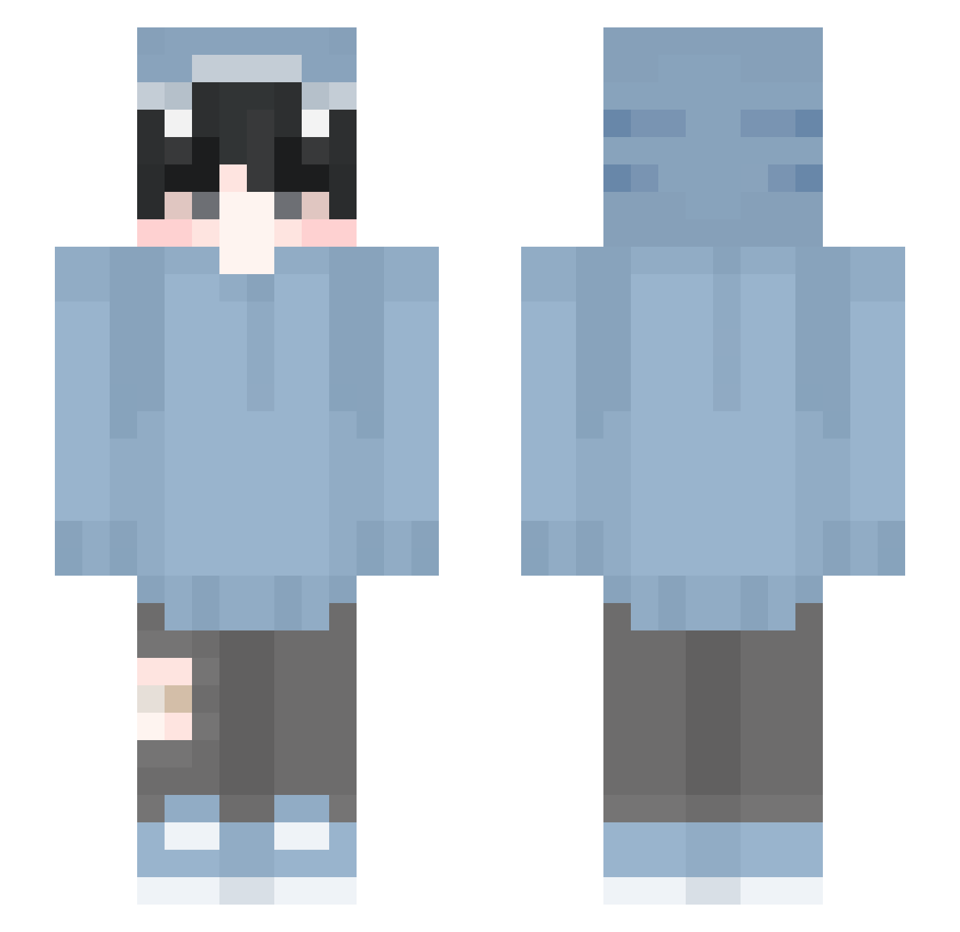 hammund Minecraft skin, front and back view