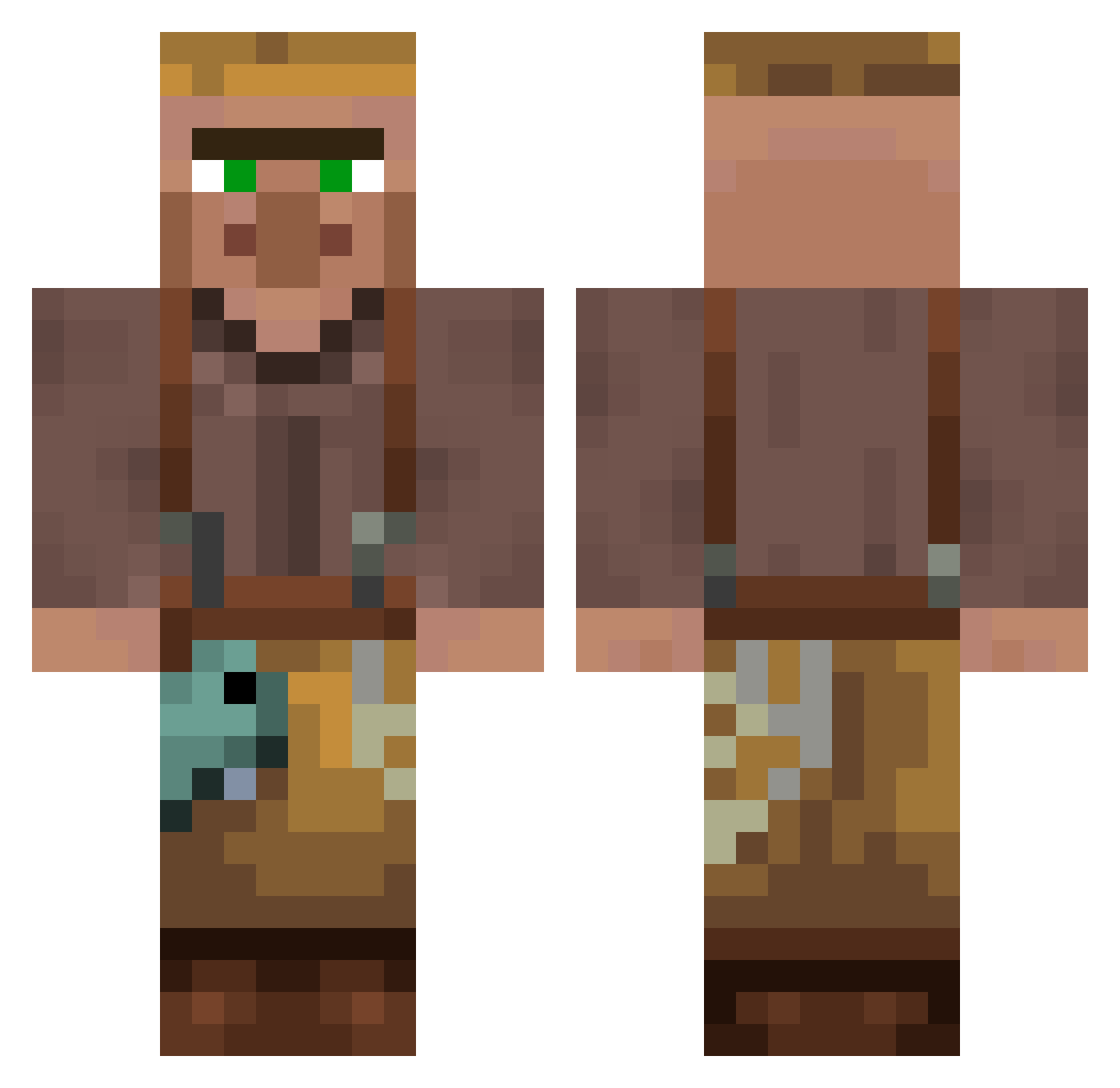 Fischkopf27 Minecraft skin, front and back view