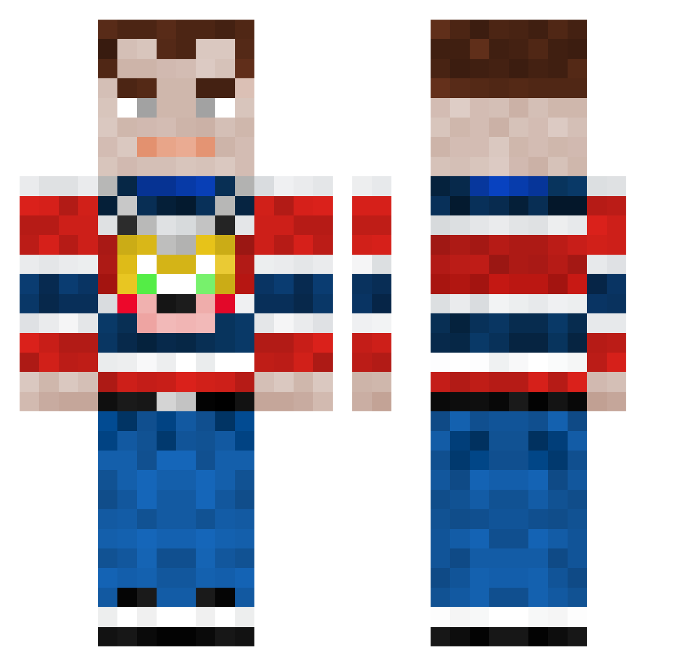 Jqckson_ Minecraft skin, front and back view