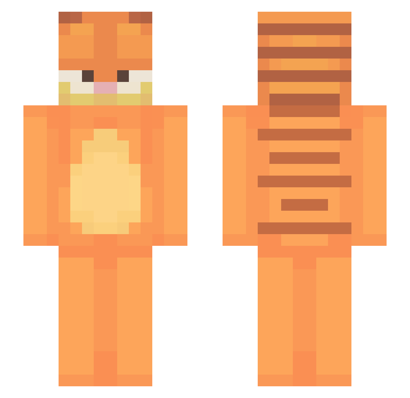 itsameender Minecraft skin, front and back view