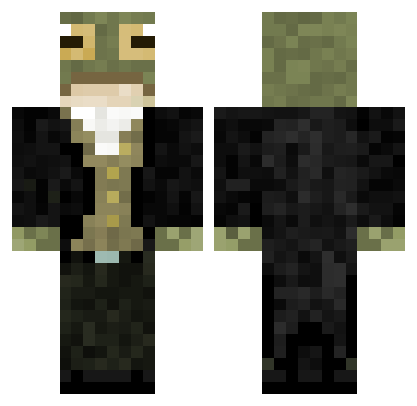 Gena_28 Minecraft skin, front and back view