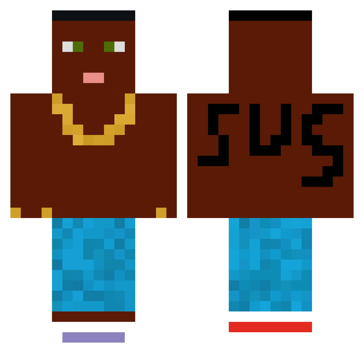 PDFile06 Minecraft skin, front and back view