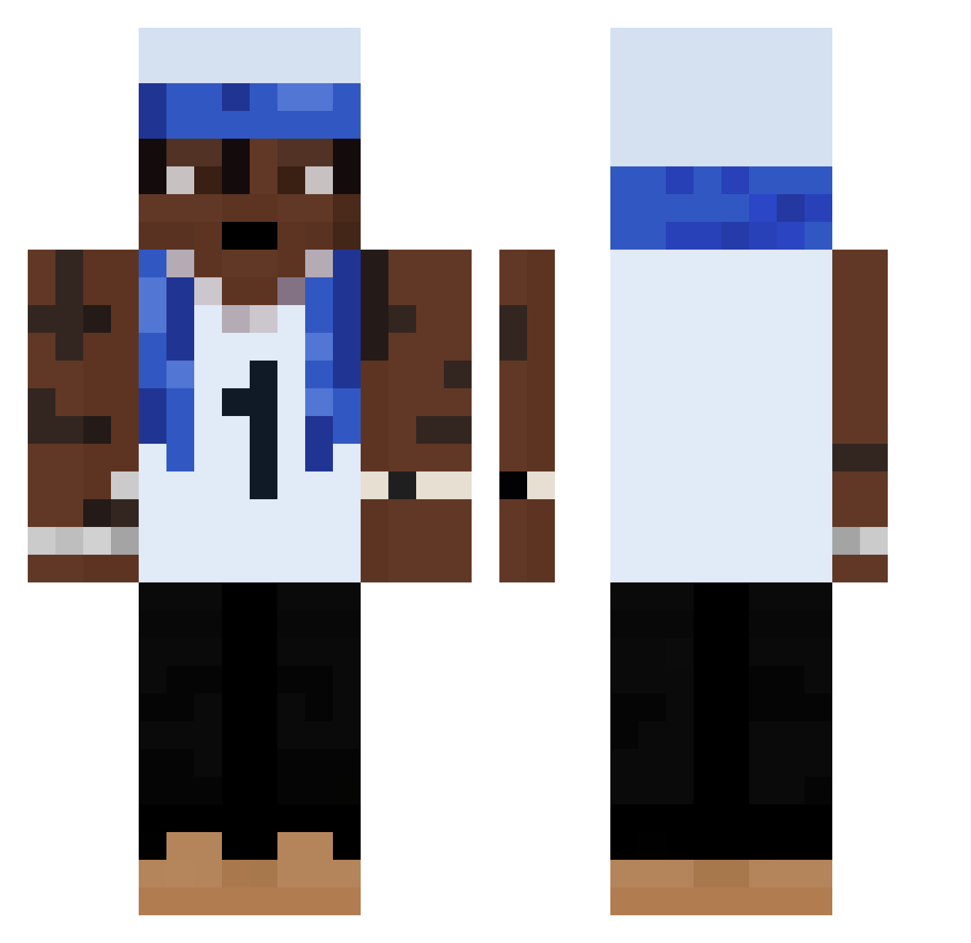 rishypooooo Minecraft skin, front and back view
