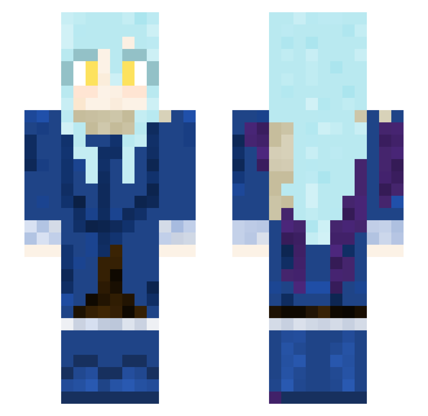 sk2gonzalinflinx Minecraft skin, front and back view