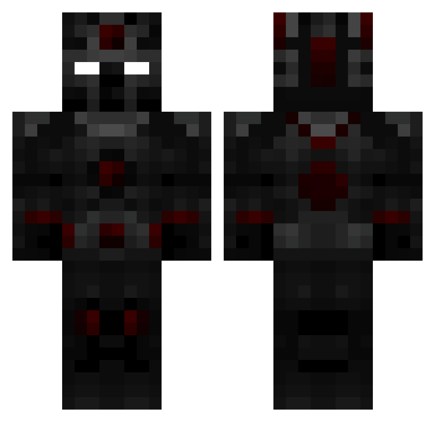Theago Minecraft skin, front and back view