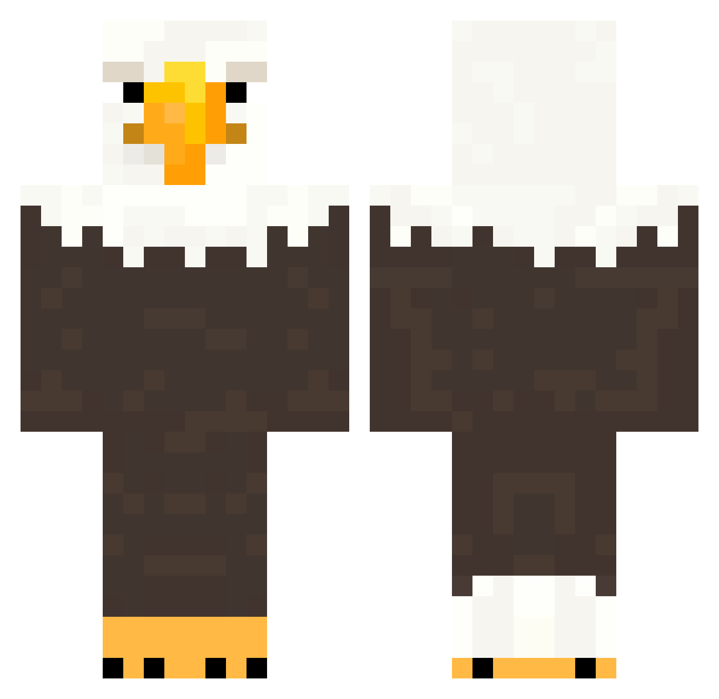 spookyoo Minecraft skin, front and back view