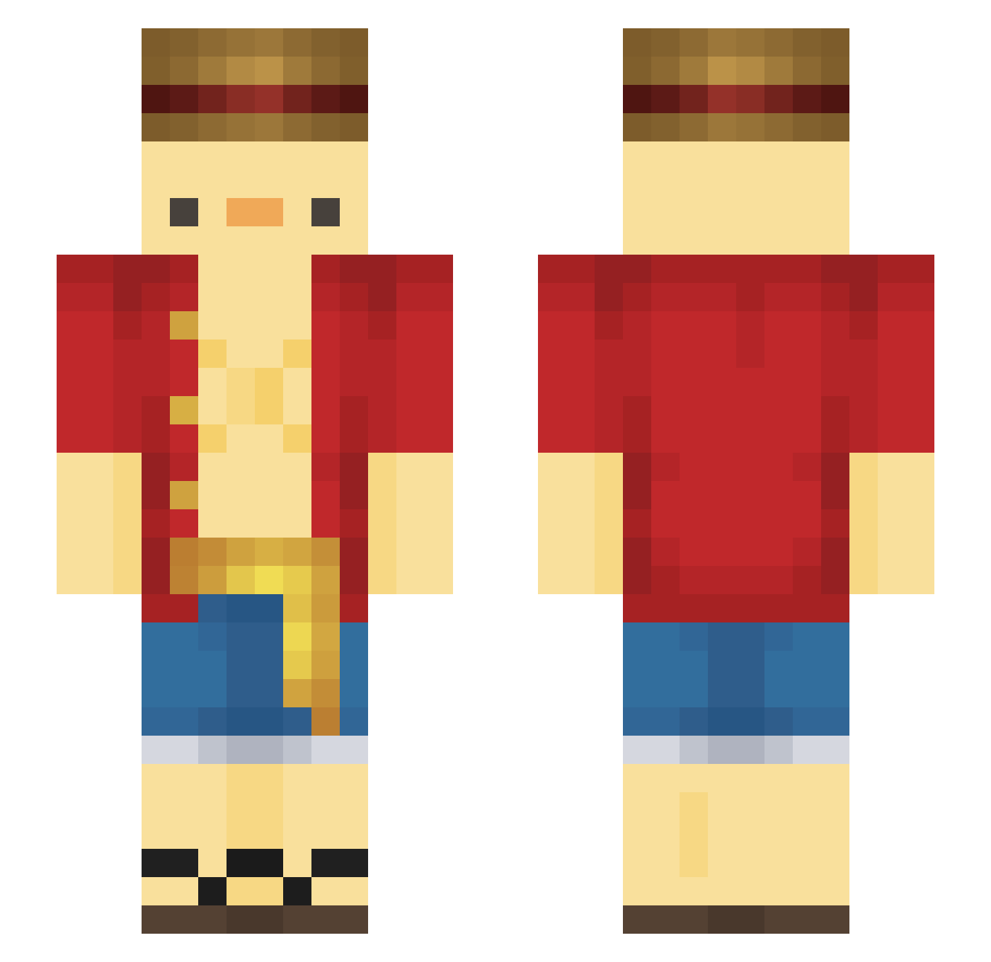 minki1018 Minecraft skin, front and back view