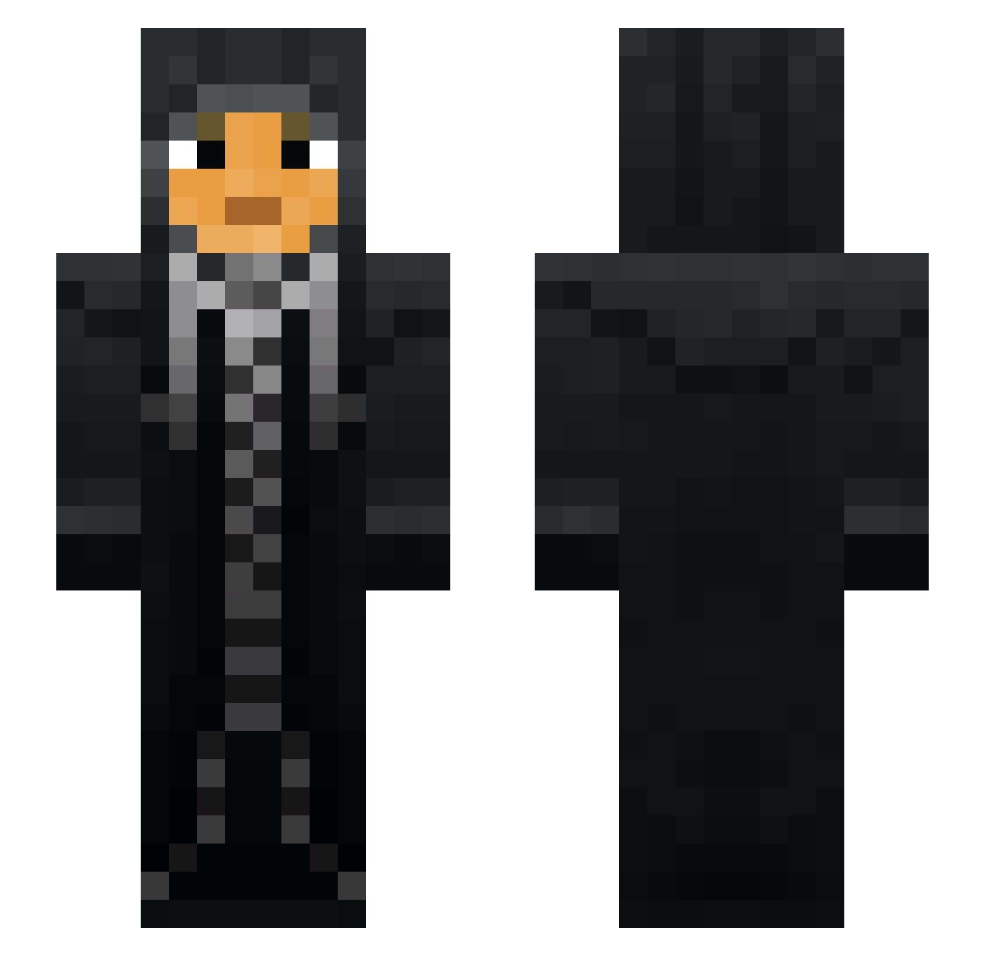 Moonshatter07 Minecraft skin, front and back view