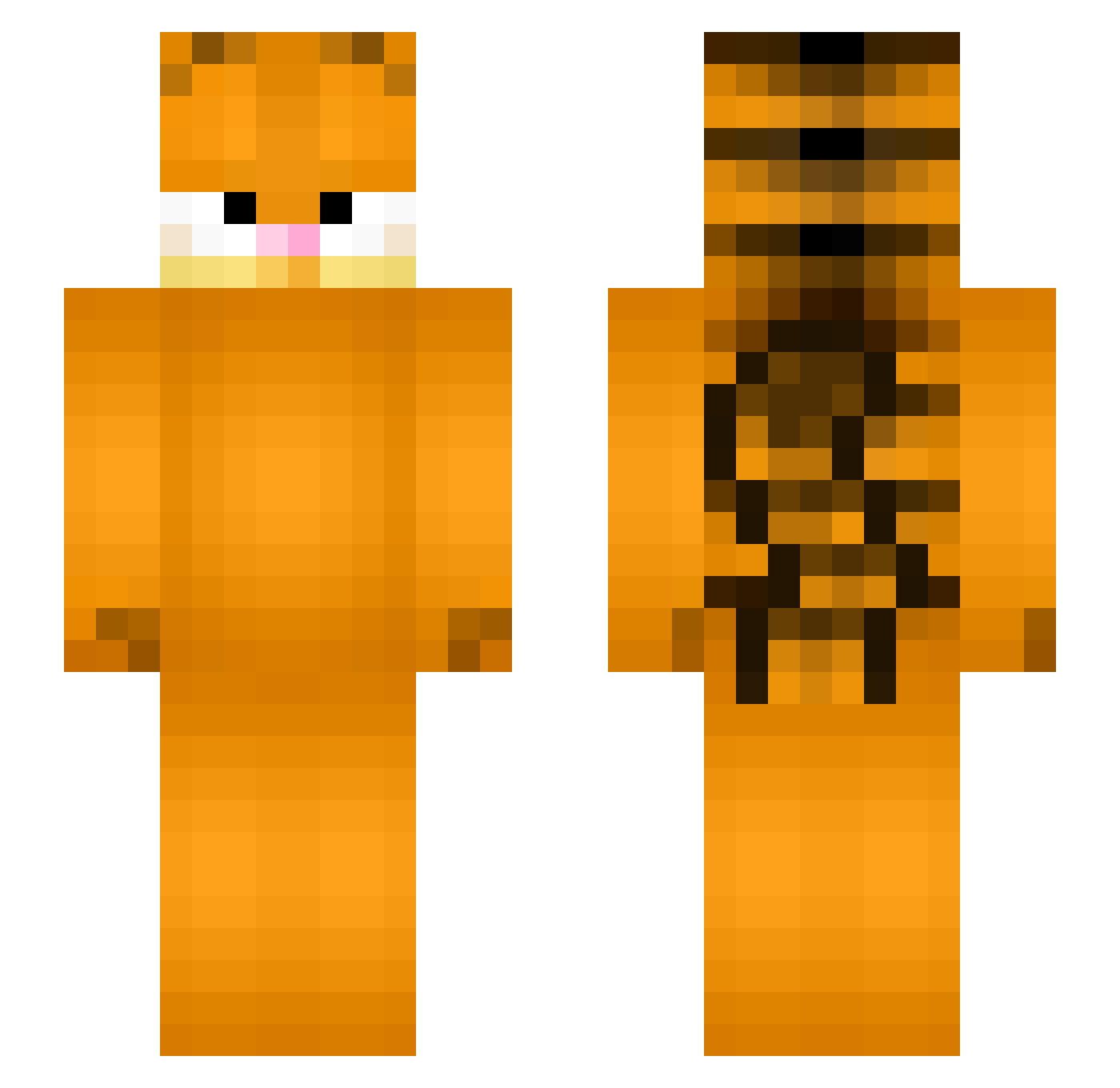 1uckyg0tb0nk3d Minecraft skin, front and back view