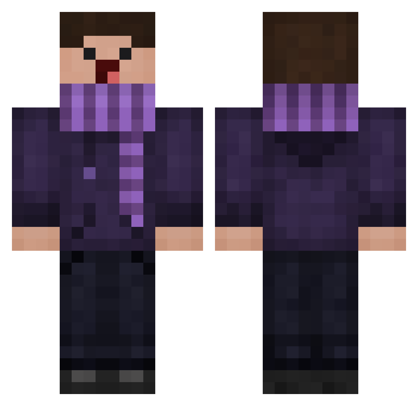 Toqql Minecraft skin, front and back view