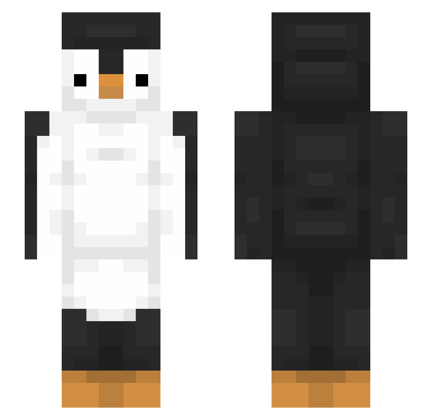 rrelaxed Minecraft skin, front and back view