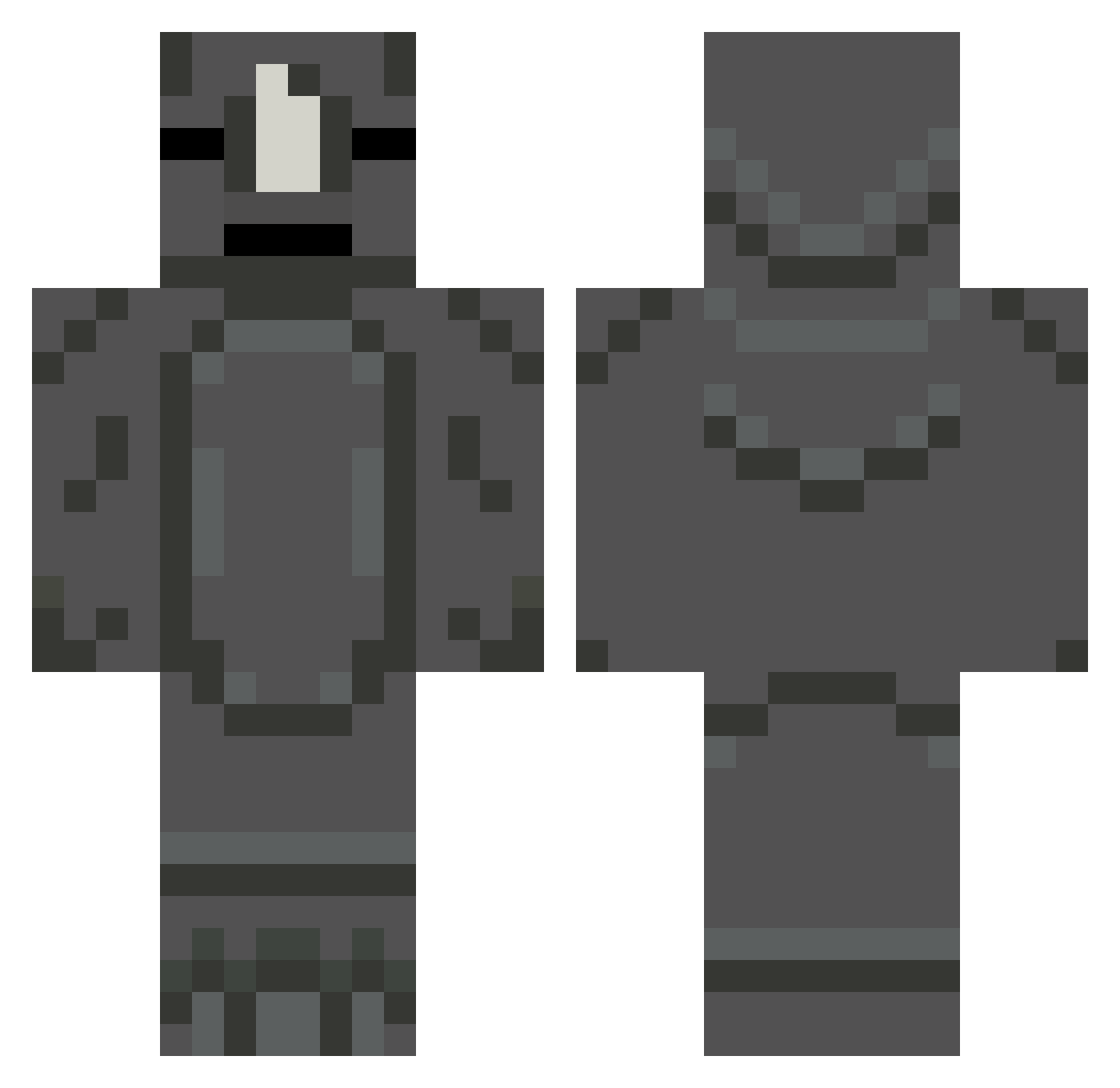 RhinoGamer522 Minecraft skin, front and back view