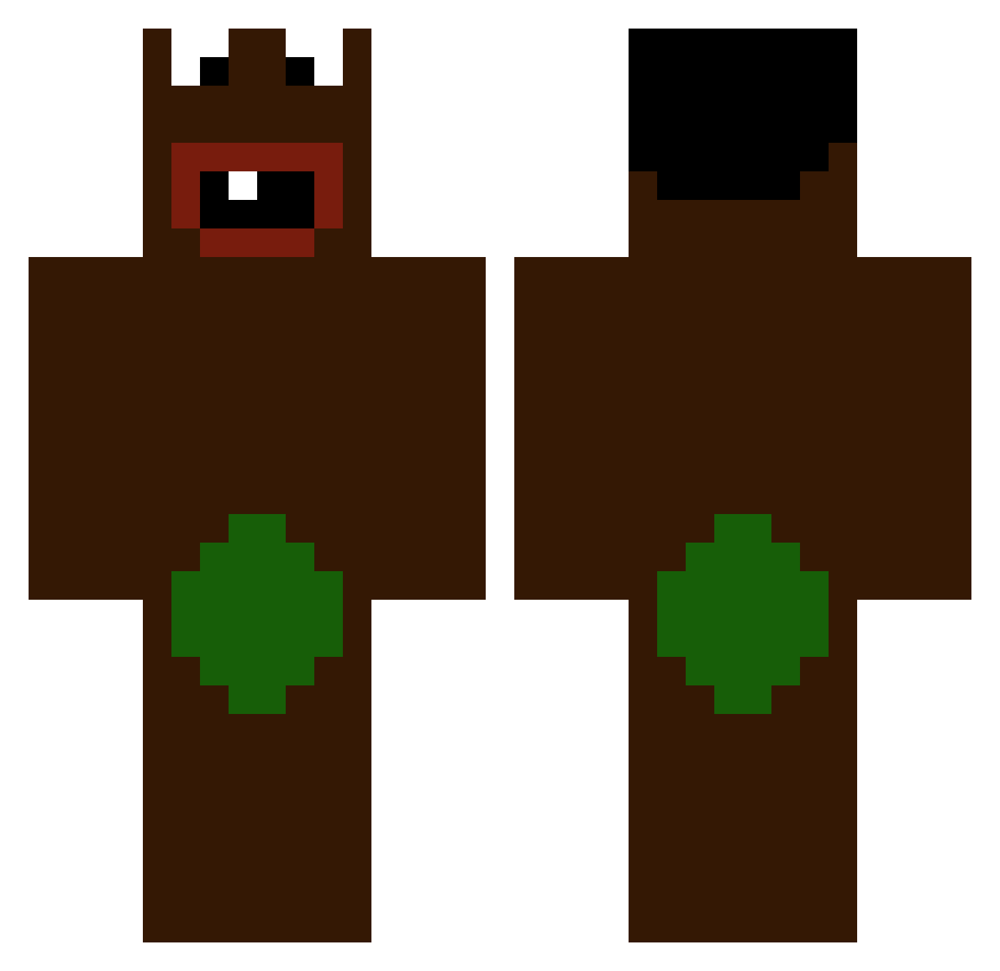 SadClown_ Minecraft skin, front and back view