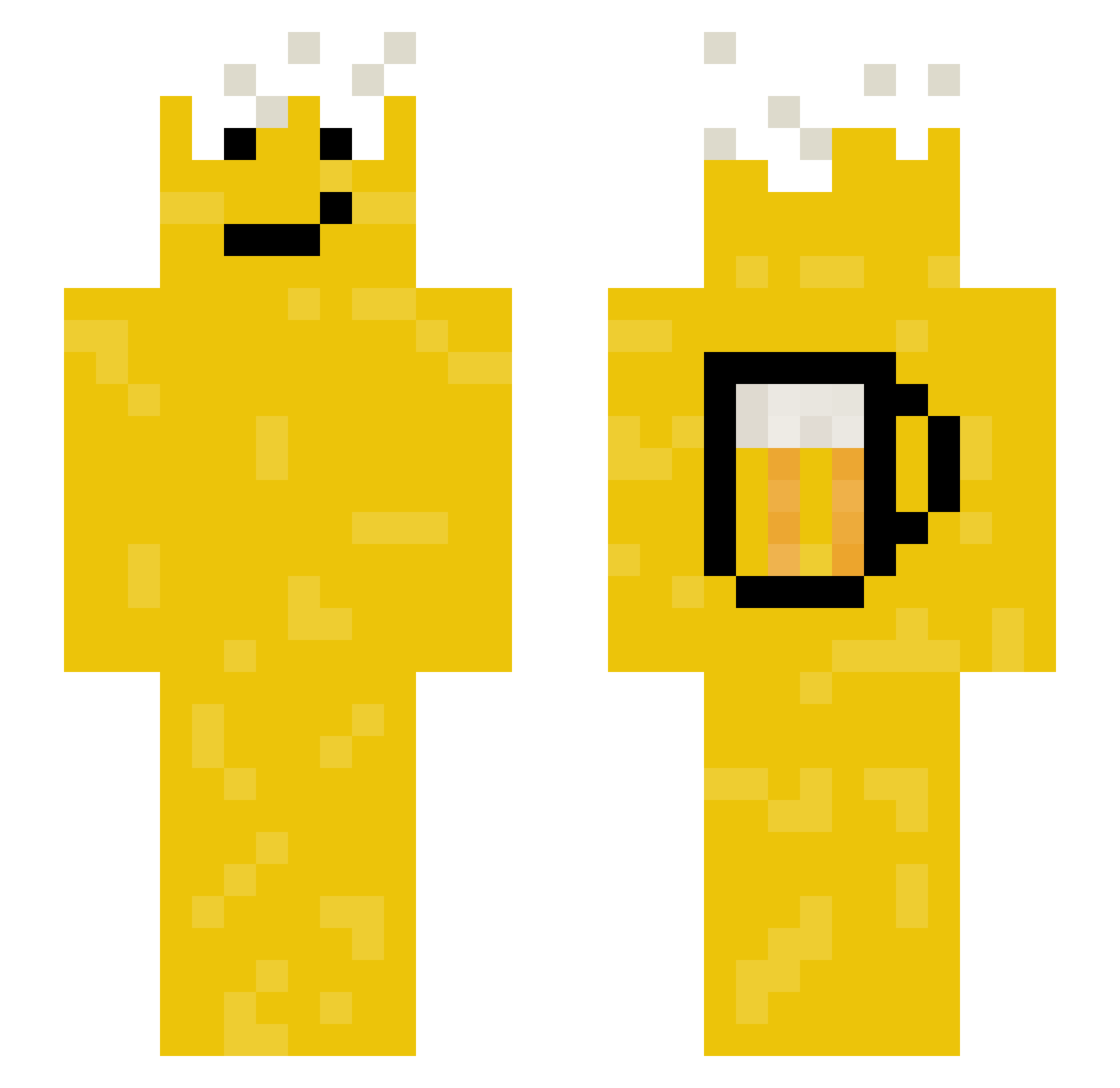 Paul258 Minecraft skin, front and back view