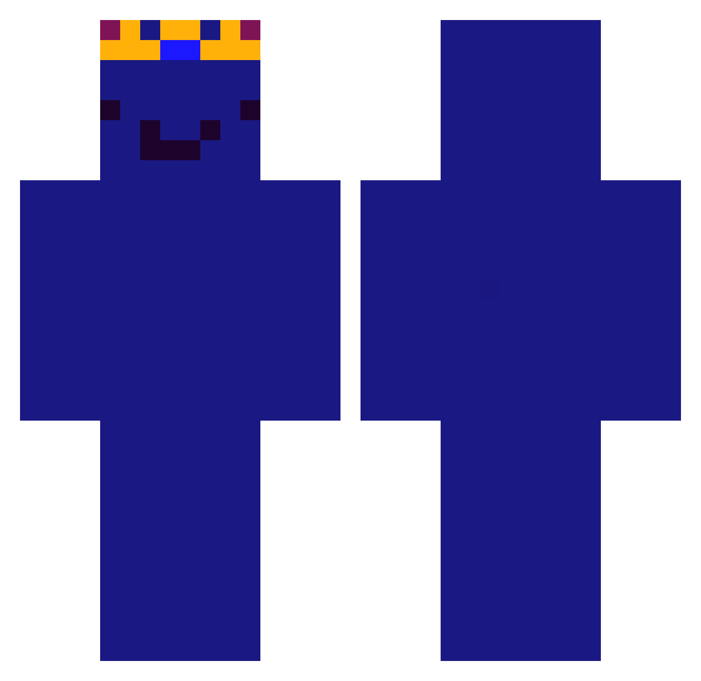 zh009 Minecraft skin, front and back view