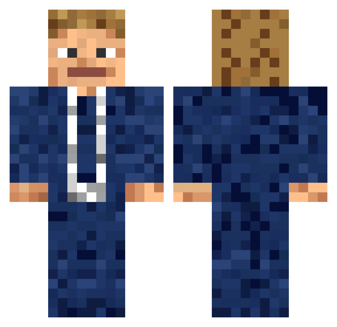 OverWr1te Minecraft skin, front and back view