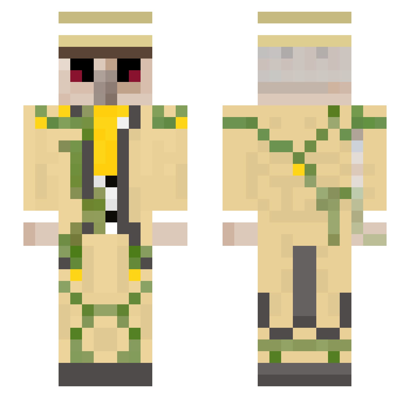 Mob Minecraft skin, front and back view