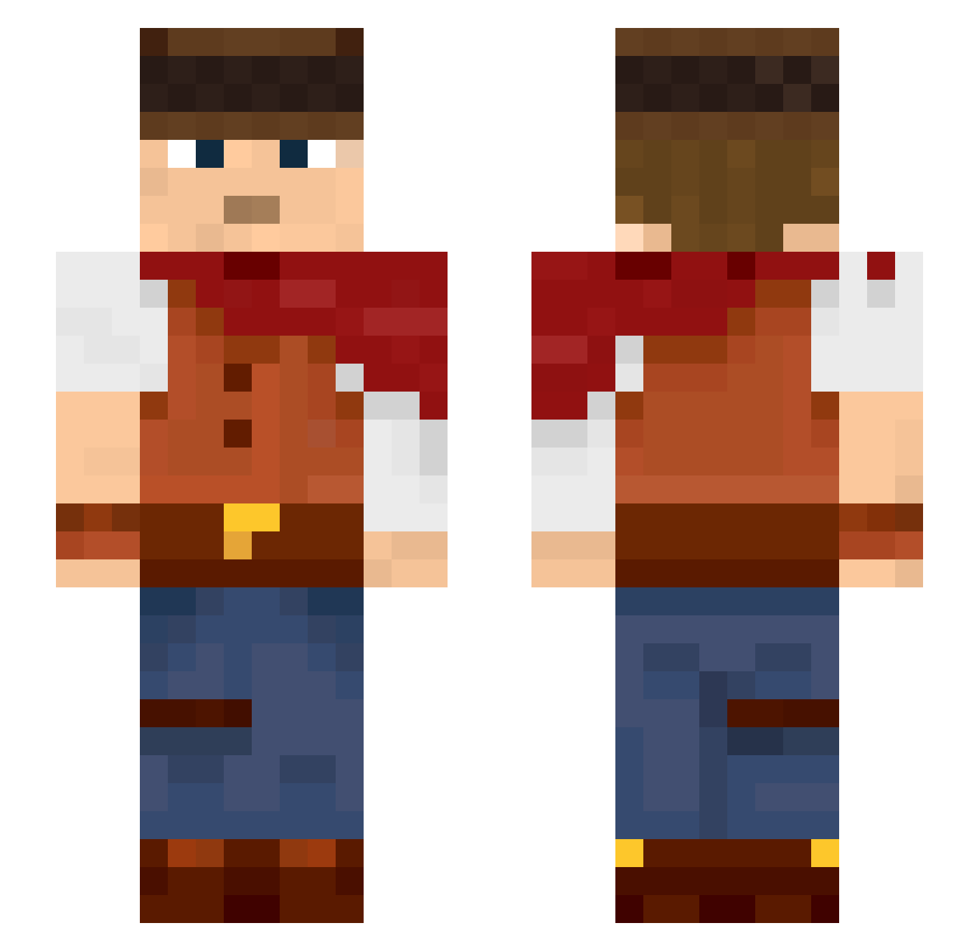 secret_gold Minecraft skin, front and back view