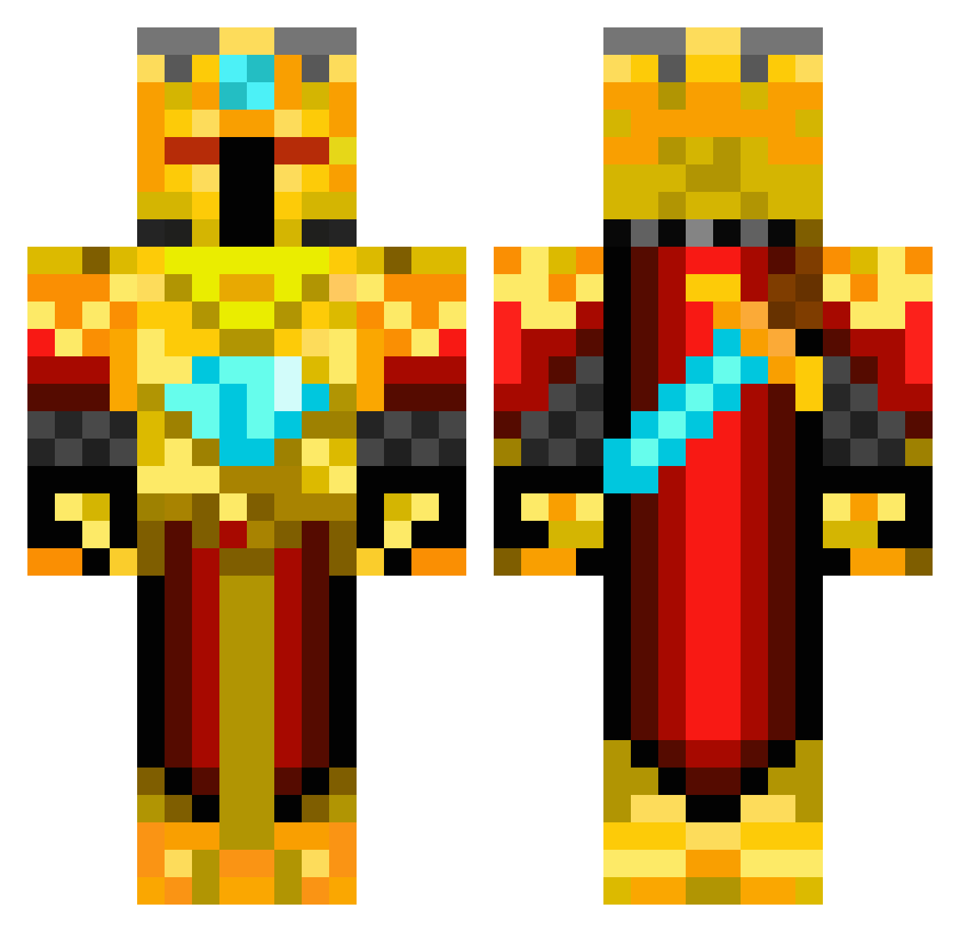 Multigerman Minecraft skin, front and back view