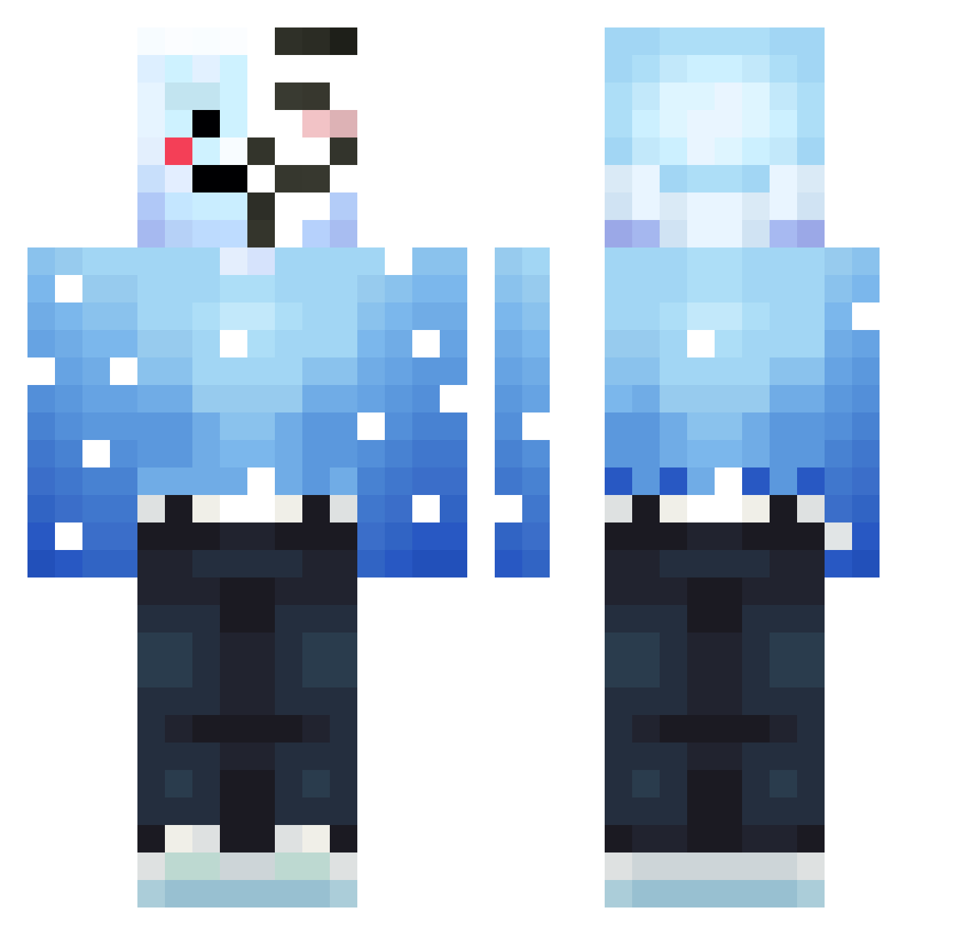_EvoCat Minecraft skin, front and back view