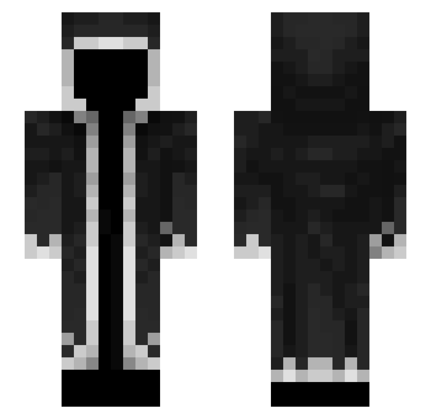 chleba01 Minecraft skin, front and back view