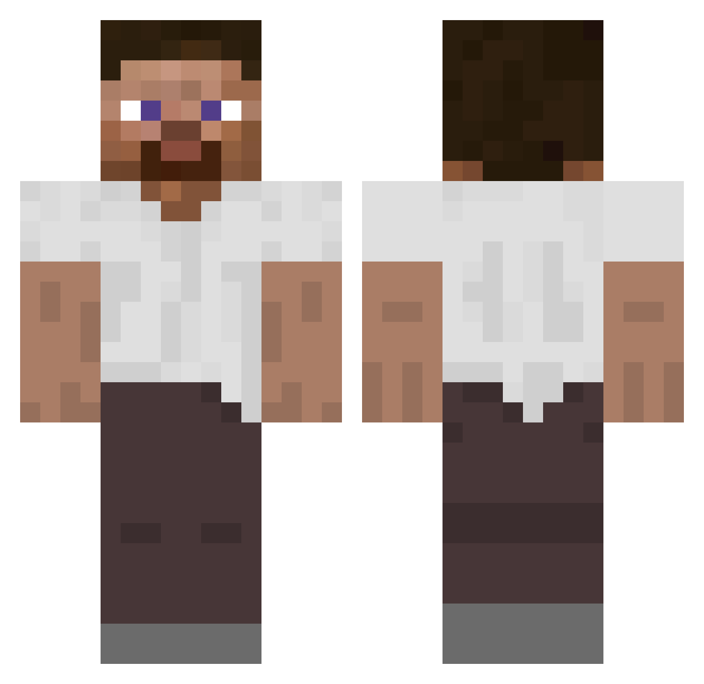 swampcreaturee Minecraft skin, front and back view